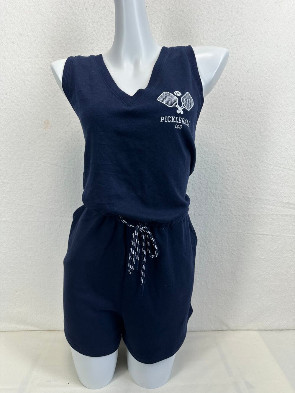 Lou & Grey Pickleball Soft Plush Romper Women's SZ Large Athleisure Sportswear